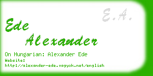 ede alexander business card